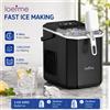 LOEFME Macchina per il ghiaccio portatile da 1,2L, 12KG/24H, 9 cubetti di ghiaccio a forma di proiettile in 6 minuti, autopulente con paletta per ghiaccio, per casa, bar, ufficio.