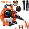 LADAMI Soffiatore per foglie a benzina LADAMI,motore a 2 tempi 25,4 cc 750 W a 7500 giri/min,velocità dell'aria 65 m/s,spallacci imbottiti regolabili,soffiatore portatile potente per giardino,rimozione
