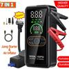 NONE Avviatore di Emergenza per Auto 12V 5000A di Picco, Booster Batteria Auto 7-in-1, Pompa d'Aria 150PSI, Luce LED per Motori a Benzina fino a 9.0L e Diesel fino a 6.5L