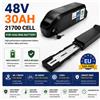 Batteria agli ioni di litio 48V 36V 30AH per case Hailong, celle 21700 con BMS massimo 40A‑50A, compatibile con motori per scooter elettrici da 500W 750W 1000W 1500W.