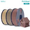 SUNLU Filamento 3D in legno SUNLU, PLA 1,75 mm, PLA con texture effetto legno, 15% di fibre di legno naturale, compatibile con la maggior parte delle stampanti 3D FDM, bobina da 1 kg, spedizione rapida.