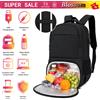NONE Zaino Termico Blossom con Scomparto Frigo, Zaino per Notebook 15.6" con Porta USB e Cuffie, Impermeabile, Scomparto Spazioso, Tasca Bottiglia, Cinghia Trolley, Lavoro Studio Viaggio Picnic