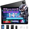 DOOGEE U14 Tablet PC 2 in 1 con WIFI, Gemini Ai, Schermo Incell da 14 Pollici 2.2K, Batteria da 14000mAh, 56GB RAM (8+48), 256GB ROM, Fotocamera Principale da 16MP, Widevine L1, Supporta Tablet