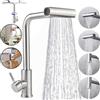 NONE Rubinetto da Cucina a Cascata con Doccetta Estraibile, 4 Modalità di Spruzzo, Rubinetto Monocomando per Bagno, Cucina, Bar, Casa, Esterni