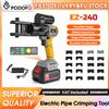 Podofo EZ‑240 Pinza Crimpatrice Idraulica Elettrica Ricaricabile con Motore Brushless, Morsetto per Cavi con Set di Matrici Intercambiabili da 10‑240mm², Crimpatrice per Terminali di Cavi per Lavori