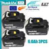 Makita Batteria agli ioni di litio 18V per utensili Makita LXT BL1820B BL1830B BL1840B BL1850B BL1860B, batteria di ricambio ad alte prestazioni, ricaricabile, maggiore autonomia, uscita stabile, protezione