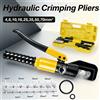NONE Pinza crimpatrice idraulica 8T per cavi 4-70mm², utensile manuale con 8 matrici, corsa 10mm, pressa per terminali per cavi in rame e alluminio