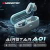 Monster AirStar A01 Auricolari Bluetooth 6.0 ANC Audio Spaziale TWS Cuffie Wireless con Cancellazione Attiva del Rumore Adattiva