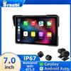 Srnubi, display intelligente per moto da 5/7 pollici, con Apple CarPlay e Android Auto wireless, telecamera 1080P, navigazione GPS, sistema TPMS, cruscotto digitale per moto, monitor portatile