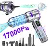raugee Aspirapolvere Portatile per Auto, Aspiratore Senza Fili 17000Pa, Mini Aspirapolvere Cordless, Soffiatore Portatile per Auto e Casa