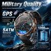 GUHUAVMI 2026 Nuovo Smartwatch GPS da Esterno per Uomo con Mappa Offline, Batteria 1200mAh, Impermeabile 5ATM, Bussola, Altimetro, Chiamate Bluetooth, Tracker Sportivo e Fitness