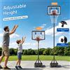 NONE Canestro da basket portatile regolabile per bambini, con base riempibile e ruote, altezza 148-250 cm, tabellone in PP+PET, canestro da basket per interni ed esterni