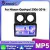 podofo Autoradio stereo Podofo da 9 pollici per Nissan Qashqai 2006-2016 con CarPlay wireless, Android Auto, Bluetooth, Mirrorlink, lettore multimediale video