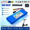 Pacco batteria agli ioni di litio da 36 V, configurazione 10S1P, elevata capacità di 100.000 mAh, caricabatterie da 42 V e 2 A, dotato di BMS, per scooter, biciclette e progetti fai-da-te.