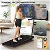 Tapis roulant compatto e pieghevole per uso domestico, con pendenza regolabile su 3 livelli, velocità da 1 a 14 km/h, indicatore luminoso della velocità, controllo tramite app, altoparlante Bluetooth