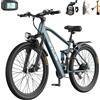 NONE Bicicletta Elettrica Urbana 26'' per Adulti GT900, 250W, Batteria Integrata 36V 13Ah, 25km/h 30-60km, Shimano 21 Velocità, Acceleratore a Pollice, Display LCD con Sblocco NFC, Freno Meccanico, E-bike