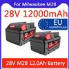 DAWEIKALA Batteria Promozionale Li-Ion 28V 12Ah per MILWAUKEE M28 V28 M28BX M28B 48-59-2819 0730-20 Utensile Elettrico 48-11-2830 con Indicatore LED
