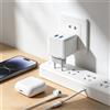 NONE Caricatore da parete con doppia porta USB da 15 W, 3,1 A, spina europea, 2 porte per ricarica simultanea, adattatore di alimentazione portatile per smartphone, tablet, auricolari wireless, ideale per