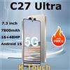 K-Touch NUOVO C27 Ultra Telefoni Cellulari Smartphone 7.3 Pollici 5G Dual SIM Android 15 Fotocamera 16+48MP 22GB+2TB Batteria 7800mAh Sblocco Facciale di Fabbrica Versione Globale Cellulari