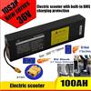 DAGENLY Pacco batteria al litio ricaricabile da 36V 100Ah 18650 10S3P 500W per scooter elettrico modificato da 36V con BMS, connettori XT60 e XT30