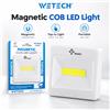 NONE WETECH W2403, lampada a LED COB da 3W con base magnetica, lampada da parete portatile a incastro, dotata di magnete integrato e sistema di fissaggio con velcro adesivo, alimentata a batteria (3