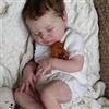 NONE Bambola realistica di bambina, modello «Reborn», alta 50 cm, realizzata a mano, con aspetto realistico di un neonato, bambola in vinile morbido, dimensioni reali, bambola «Reborn» per bambini piccoli,