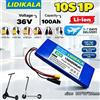 Magazzino UE, consegna rapida, batteria ricaricabile agli ioni di litio 36V 100000mAh 10S1P 18650 100Ah ad alta capacità, dotata di BMS, 500W, batteria di backup, caricabatterie opzionale.