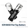 NONE Batteria agli ioni di litio ricaricabile ICR18650 con cima piatta, 3,7 V, 1200 mAh, batteria agli ioni di litio con testa piatta per lampada frontale, ventilatore portatile, microfono per karaoke, 2