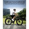 BODYWEL D9 Bicicletta Elettrica con Pneumatici Larghi 26 Pollici, Batteria Rimovibile 48V 15Ah con Celle Panasonic, Motore BAFANG, 250W, 25km/h, 7 Velocità, Freni Idraulici
