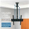 NONE Supporto da soffitto regolabile per televisori, adatto a modelli da 20 a 55 pollici, con capacità di carico massima di 50 kg, compatibile con standard VESA da 100x100 a 400x400.
