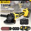 MELLWIN Smerigliatrice angolare senza fili MELLWIN 125mm, elettrica, per taglio e lucidatura di metallo e legno, utensile elettrico compatibile con batteria Makita 18V