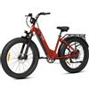 BODYWEL D9, bicicletta elettrica con pneumatici larghi da 26", batteria rimovibile da 48V 15Ah, motore BAFANG da 250W, velocità massima di 25 km/h, freni a disco idraulici, autonomia di 80 km.