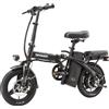 NONE Bicicletta Elettrica SINOHON M3 con Motore da 500W, Batteria da 36V10.4Ah, Autonomia di 40KM, Pneumatici Fat da 14'', Bici Elettrica Pieghevole Portatile per Pendolari Urbani e Viaggi