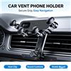 NONE Supporto per telefono da auto con rotazione a 360°, sistema di fissaggio a gravità per bocchette di ventilazione, supporto per smartphone stabile da fissare alla bocchetta di ventilazione del