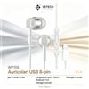 NONE Auricolari In-Ear Cablati 3.5mm / Lightning / Type-C, Cuffie Stereo con Microfono e Controllo del Volume, Cuffie Cablate per iPhone, Samsung e Smartphone