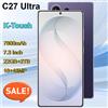 K-Touch Smartphone K-Touch C27 Ultra con Batteria da 7800mAh, Display Completo da 7,3 Pollici, Fotocamera da 48MP, 22GB+2TB, Sblocco Facciale, 5G, Dual SIM, Android 15, Radio FM e GPS