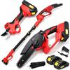 bromose Motosega Elettrica ad Alta Potenza 6 Pollici 3-in-1 Senza Fili con Asta Telescopica per Potatura Rami e Giardino Compatibile con Batteria Makita 18V