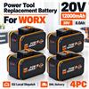 NONE Batteria di ricambio agli ioni di litio da 20V 12,0Ah / 20V 8,0Ah per utensili elettrici WORX WA3550 WX390, compatibile con codici batteria e modelli di utensili, opzioni di ricambio di terze parti.