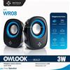 NONE Altoparlanti stereo USB WETECH OWLOOK, 3W, con connessione AUX e jack da 3,5 mm, altoparlanti per computer con controllo del volume, per PC, laptop e computer desktop.