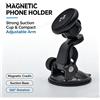 NONE Supporto magnetico per telefono da auto con ventosa ad alta tenuta, braccio regolabile, supporto magnetico per telefono da auto con rotazione a 360 gradi, ideale per il cruscotto dell'auto, supporto