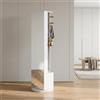 NONE Anajqaqia Specchio a figura intera HD 160 x 45 x 45 cm con appendiabiti, girevole a 360° ° Specchio Girevole con Mensola e 2 Cassetti, Specchio da Terra per Camera da Letto e Ingresso