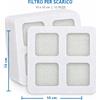 NONE 12 Pezzi Filtro per Scarico a Pavimento 10x10 cm, Rete Adesiva Anti Insetti a Drenaggio Rapido, Aiuta a Ridurre gli Odori per Uso Domestico, Bagno, Doccia, Cucina e Lavanderia