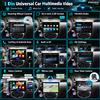 Podofo, lettore multimediale per auto con schermo da 10,4 pollici, formato 1 DIN, compatibile con sistemi Android Auto e CarPlay, con connessione cablata, schermo verticale touchscreen orientabile