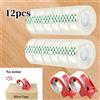 NONE 12 pezzi di nastro adesivo trasparente e silenzioso, lunghezza 75 m, larghezza 48 mm, con 1 dispenser manuale rosso abbinato. Nastro sigillante trasparente, super adesivo, resistente agli strappi e
