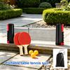 NONE Set da ping pong portatile con rete retrattile, 2 racchette professionali in legno a 5 strati, 3 palline, borsa per il trasporto. La rete da ping pong regolabile si estende fino a 72 pollici e si
