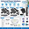 NONE Serie di caricabatterie adattatori di alimentazione universali 30W 33W 66W 90W 120W AC DC per laptop e notebook, alimentatore 15-20V con 10 punte, caricatore da parete multiporta USB-A USB-C PD PPS QC
