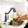 NONE Miscelatore estraibile in acciaio inossidabile, rubinetto multifunzione a leva singola per acqua calda e fredda, rubinetto resistente alla ruggine e durevole, ideale per lavello da cucina, mobile