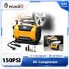 NONE Compressore d'aria portatile Podofo 150PSI, pompa gonfiatore pneumatici a doppio cilindro, 12V DC 220-230V AC, doppia alimentazione, display digitale, luce LED per auto, bici, moto, palloni,