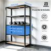 NONE Scaffale metallico resistente a 5 ripiani, scaffale divisibile senza bulloni carico max 1000kg, ripiani MDF regolabili in altezza, organizzatore multiuso per magazzino, garage, cucina, camera,
