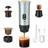 NONE Mini macchina da caffè espresso elettrica portatile, con pressione di 20 bar e batteria ricaricabile da 7500 mAh, per caffè in capsule e caffè macinato, con funzione di preparazione a caldo e a
